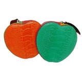 Ostrich Shin Apple Coin Pouch